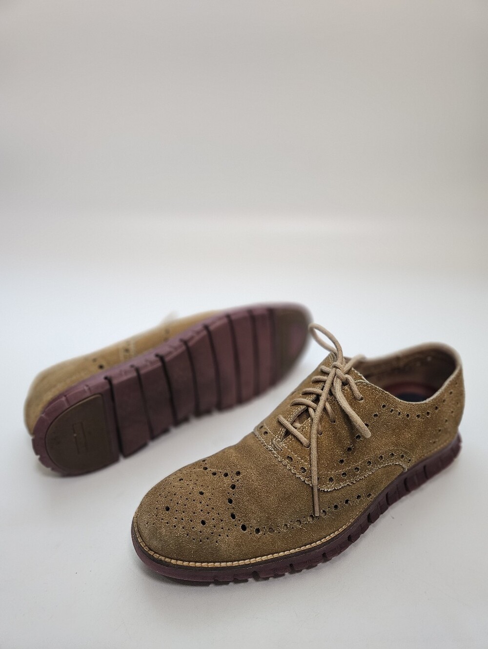 Cole Haan Men's Zerogrand Wingtip Oxford Light Brown Sz 11